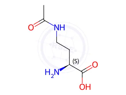 Chemical structure of (2S)-4-Acetamido-2-aminobutanoic acid