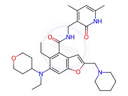 Chemical structure of Zeprumetostat
