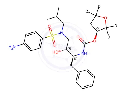 Chemical structure of Amprenavir-d4