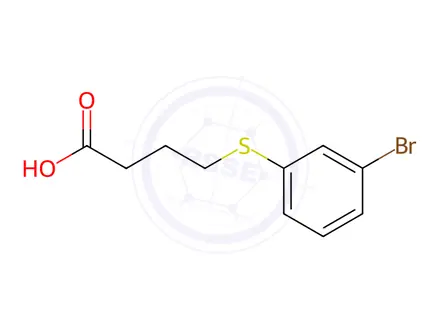 Chemical structure of 4-((3-Bromophenyl)thio)butanoic acid