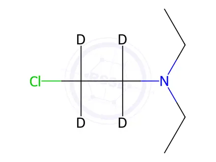 Chemical structure of 2-Chloro-N,N-diethylethyl-d4-amine