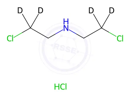 Chemical structure of Bis(2-chloroethyl)amine-d4 Hydrochloride