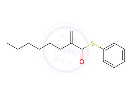 Chemical structure of Octanethioic acid, 2-methylene-, S-phenyl ester