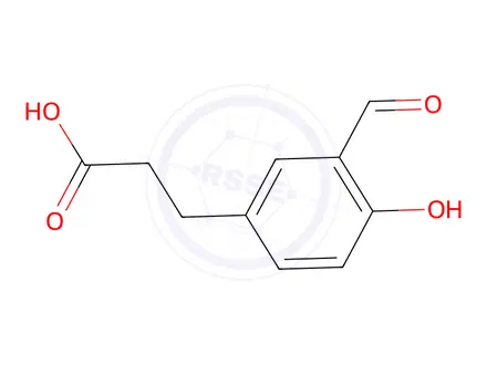 Chemical structure of 3-(3-Formyl-4-hydroxyphenyl)propanoic acid
