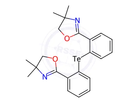 Chemical structure of Oxazole, 2,2′-(tellurodi-2,1-phenylene)bis[4,5-dihydro-4,4-dimethyl-