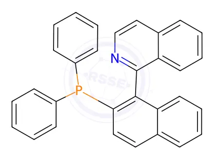 Chemical structure of (S)-(−)-1-(2-Diphenylphosphino-1-naphthyl)isoquinoline
