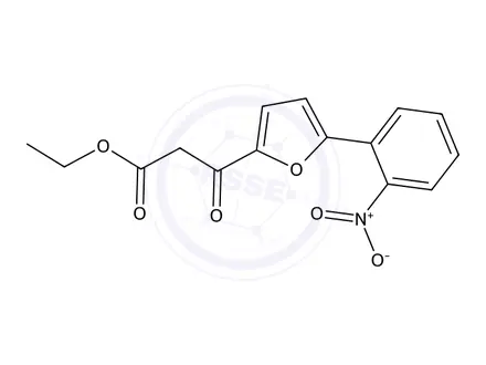 Chemical structure of Ethyl 3-(5-(2-nitrophenyl)furan-2-yl)-3-oxopropanoate
