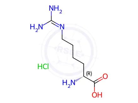 Chemical structure of N6-(Aminoiminomethyl)-D-lysine hydrochloride
