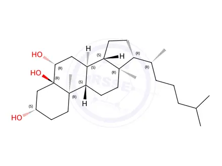 Chemical structure of 5α,6β-dihydroxycholestanol