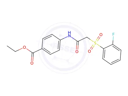 Chemical structure of Ethyl 4-(2-((2-fluorophenyl)sulfonyl)acetamido)benzoate