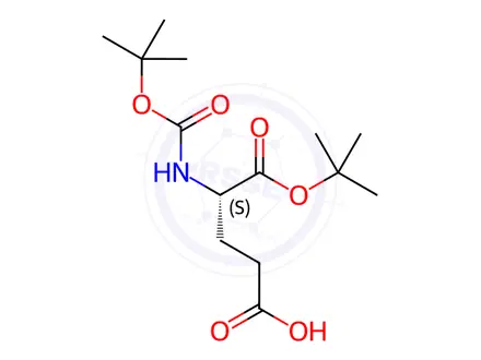 Chemical structure of N-Boc-glutamic Acid Tert-butyl Ester