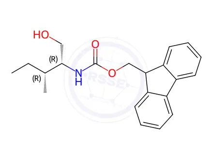 Chemical structure of Carbamic acid, N-[(1R,2R)-1-(hydroxymethyl)-2-methylbutyl]-, 9H-fluoren-9-ylmethyl ester