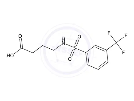 Chemical structure of 4-((3-(Trifluoromethyl)phenyl)sulfonamido)butanoic acid
