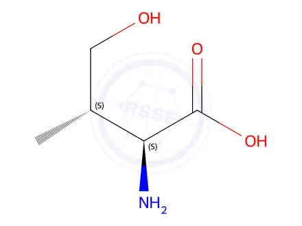 Chemical structure of (2S,3S)-2-Amino-4-hydroxy-3-methylbutanoic acid