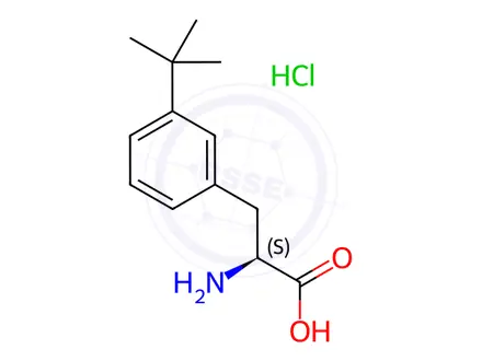 Chemical structure of (S)-2-Amino-3-(3-(tert-butyl)phenyl)propanoic acid hydrochloride