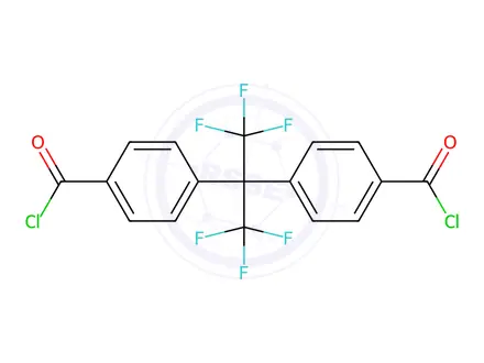 Chemical structure of Benzoyl chloride, 4,4'-[2,2,2-trifluoro-1-(trifluoromethyl)ethylidene]bis-