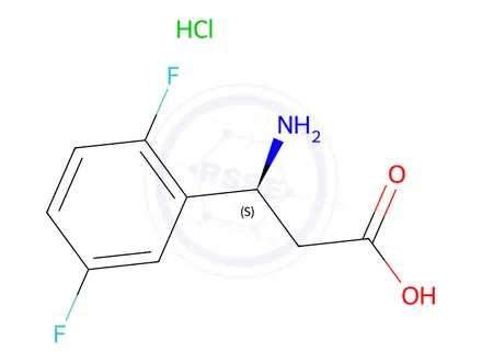 Chemical structure of (S)-3-Amino-3-(2,5-difluorophenyl)propanoic acid hydrochloride