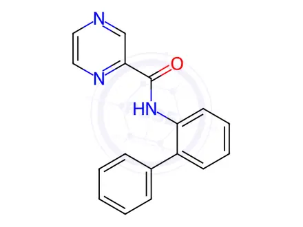 Chemical structure of N-([1,1'-Biphenyl]-2-yl)pyrazine-2-carboxamide
