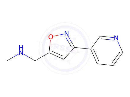 Chemical structure of N-methyl-1-(3-(pyridin-3-yl)isoxazol-5-yl)methanamine