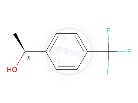 Chemical structure of (1S)-1-[4-(Trifluoromethyl)phenyl]ethan-1-ol