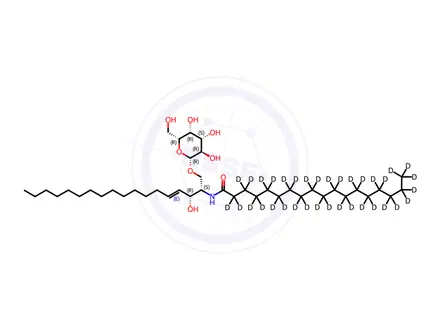 Chemical structure of C18 Galactosylceramide-d35 (d18:1/18:0-d35)