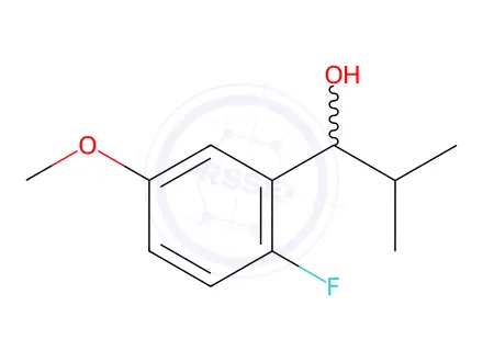 Chemical structure of 1-(2-fluoro-5-methoxyphenyl)-2-methylpropan-1-ol