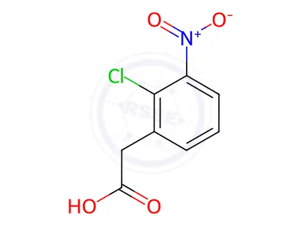 Chemical structure of Benzeneacetic acid, 2-chloro-3-nitro-