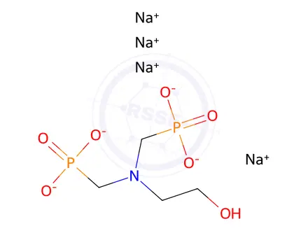 Chemical structure of tetrasodium [[(2-hydroxyethyl)imino]bis(methylene)]bisphosphonate