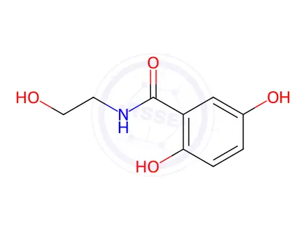 Chemical structure of 2,5-Dihydroxy-N-(2-Hydroxyethyl)Benzamide