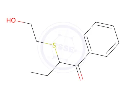 Chemical structure of 2-((2-Hydroxyethyl)thio)-1-phenylbutan-1-one