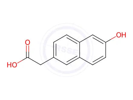 Chemical structure of 6-Hydroxy-2-naphthaleneacetic Acid