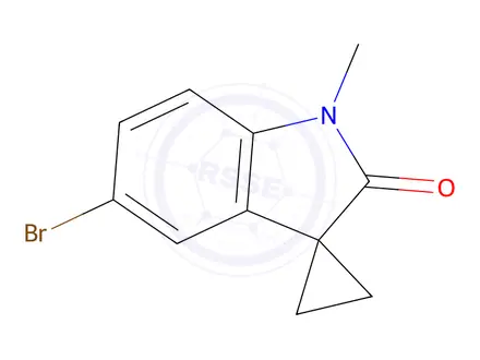 Chemical structure of 5'-Bromo-1'-methylspiro[cyclopropane-1,3'-indolin]-2'-one