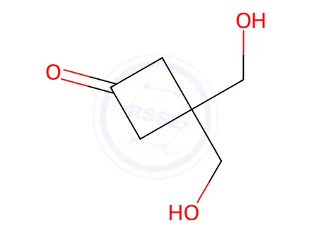Chemical structure of 3,3-BIS(HYDROXYMETHYL)CYCLOBUTAN-1-ONE