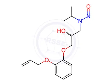 Chemical structure of Oxprenolol Impurity 1(N-Nitroso Oxprenolol)