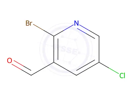 Chemical structure of 2-Bromo-5-chloronicotinaldehyde