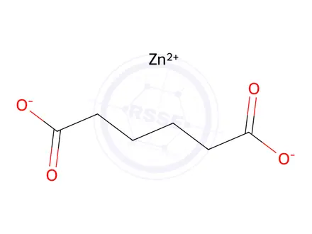 Chemical structure of zinc adipate