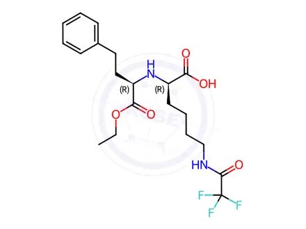 Chemical structure of N2-(R)-1-Ethoxycarbonyl-3-phenylpropyl-N8-trifluoroacetyl-D-lysine