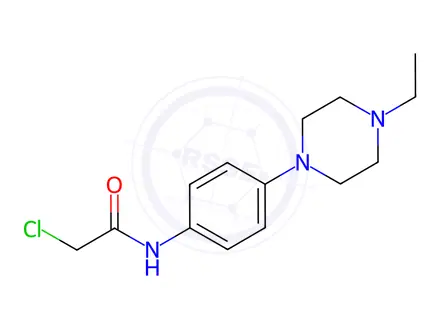 Chemical structure of Acetamide, 2-chloro-N-[4-(4-ethyl-1-piperazinyl)phenyl]-