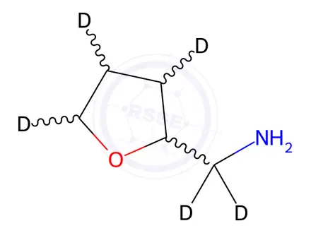 Chemical structure of dideuterio-(3,4,5-trideuterio-2-furyl)methanamine