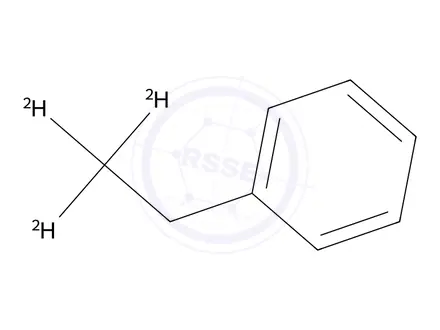 Chemical structure of Ethyl-beta,beta,beta-d3-benzene