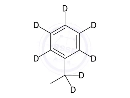 Chemical structure of Ethyl-alpha,alpha-d2-benzene-d5