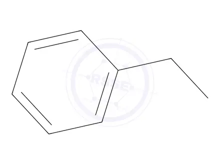 Chemical structure of Ethylbenzene polymer.