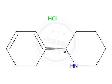 Chemical structure of (S)-2-Phenylpiperidine Hydrochloride