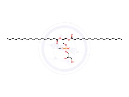 Chemical structure of 1,2-Distearoyl-sn-glycero-3-phosphoglycerol, sodium salt