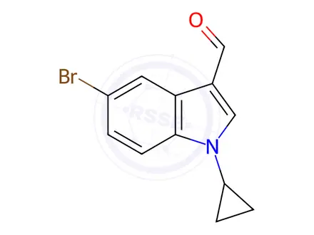 Chemical structure of 5-Bromo-1-cyclopropyl-1H-indole-3-carbaldehyde