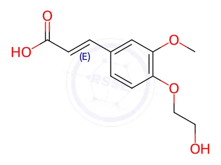 Chemical structure of Cinametic Acid