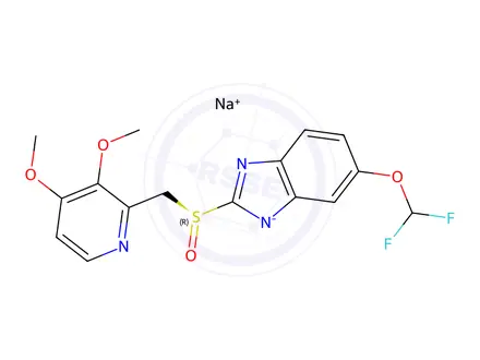 Chemical structure of (S)-(-)-Pantoprazole Sodium Salt