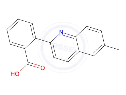 Chemical structure of 2-(6-Methylquinolin-2-yl)benzoic acid