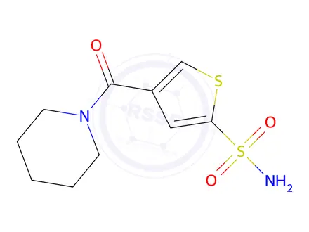 Chemical structure of 4-(Piperidine-1-carbonyl)thiophene-2-sulfonamide