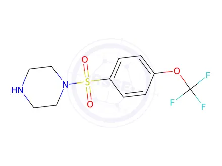 Chemical structure of 1-((4-(Trifluoromethoxy)phenyl)sulfonyl)piperazine
